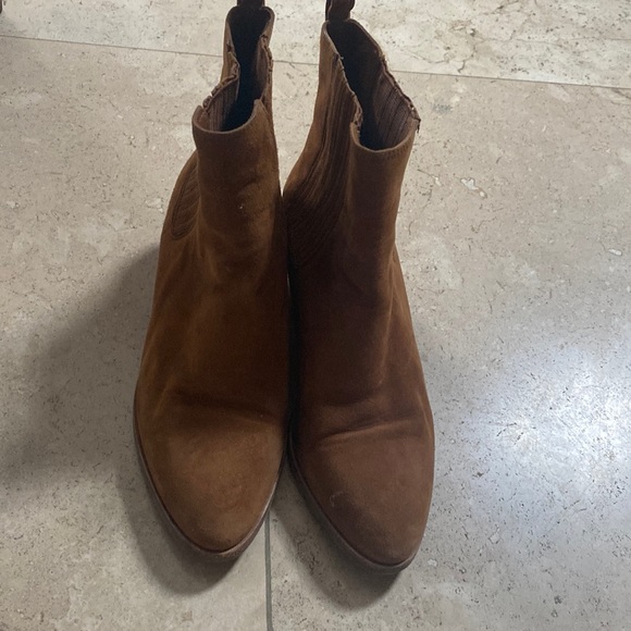 Michael Kors Brown Suede Heeled Ankle Boots - Picture 2 of 7